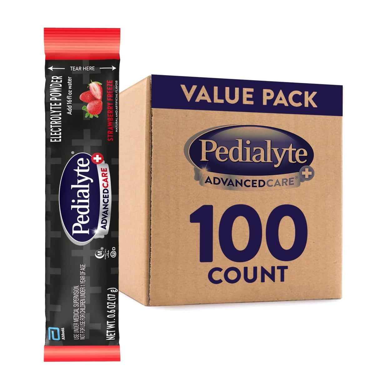 Pedialyte AdvancedCare Plus Electrolyte Powder Packets–18ct