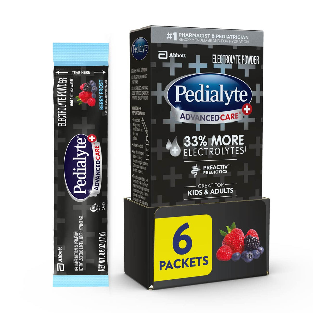Pedialyte AdvancedCare Plus Electrolyte Powder Packets–18ct
