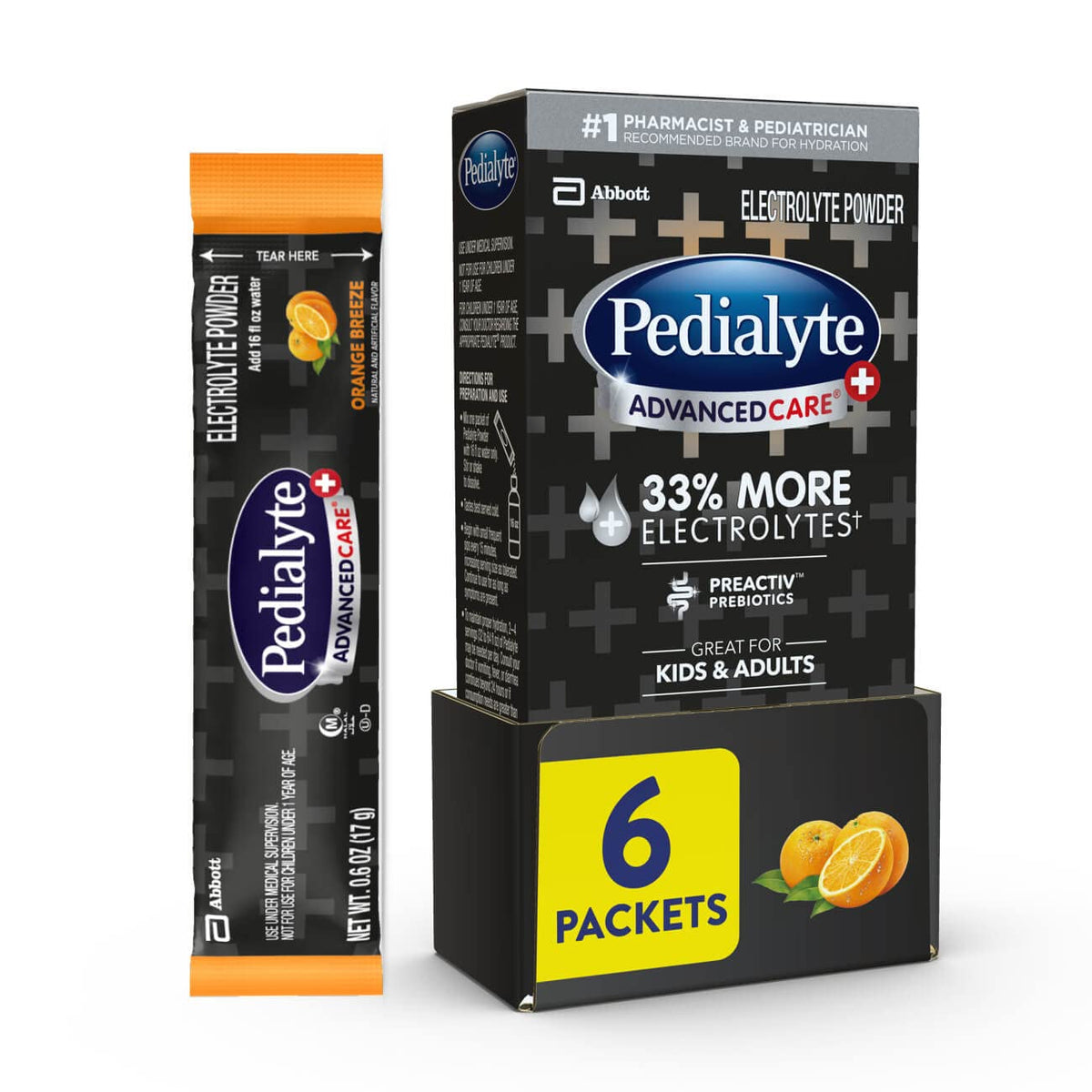 Pedialyte AdvancedCare Plus Electrolyte Powder Packets–18ct