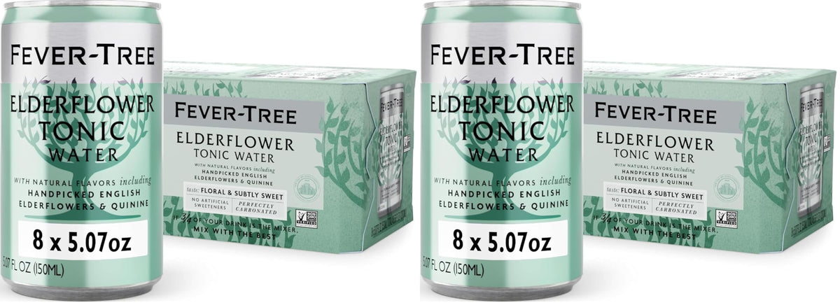 Fever-Tree Tonic Water Mixer, Real Quinine, 24 Pack, 5.1 Fl Oz Cans