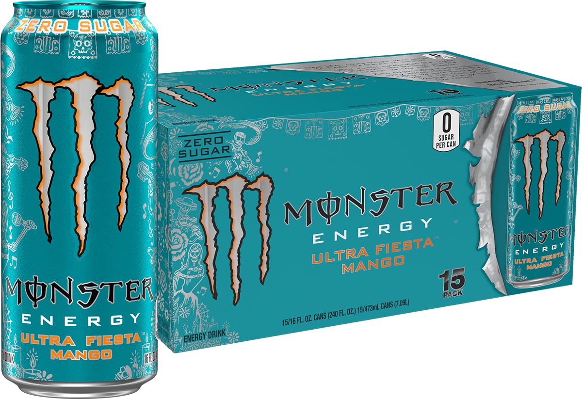 Monster Energy Zero Ultra, Sugar Free Energy Drink, 16 Ounce | Pack of 15