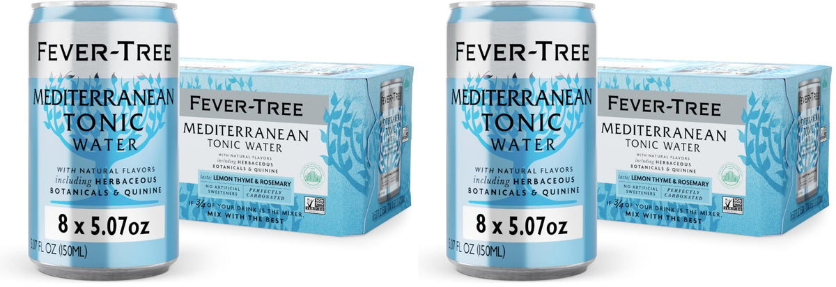 Fever-Tree Tonic Water Mixer, Real Quinine, 24 Pack, 5.1 Fl Oz Cans