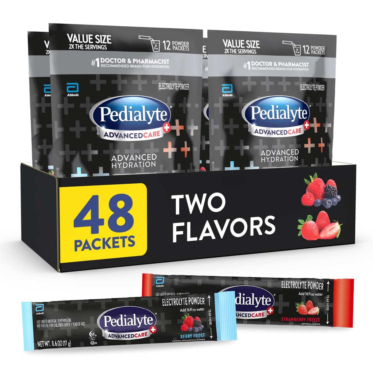 Pedialyte AdvancedCare Plus Electrolyte Powder Packets–18ct