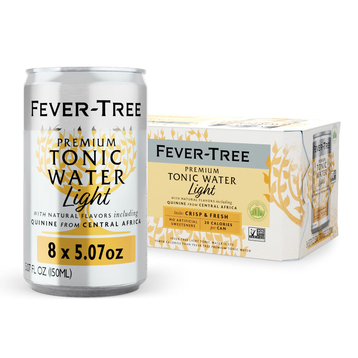 Fever-Tree Tonic Water Mixer, Real Quinine, 24 Pack, 5.1 Fl Oz Cans