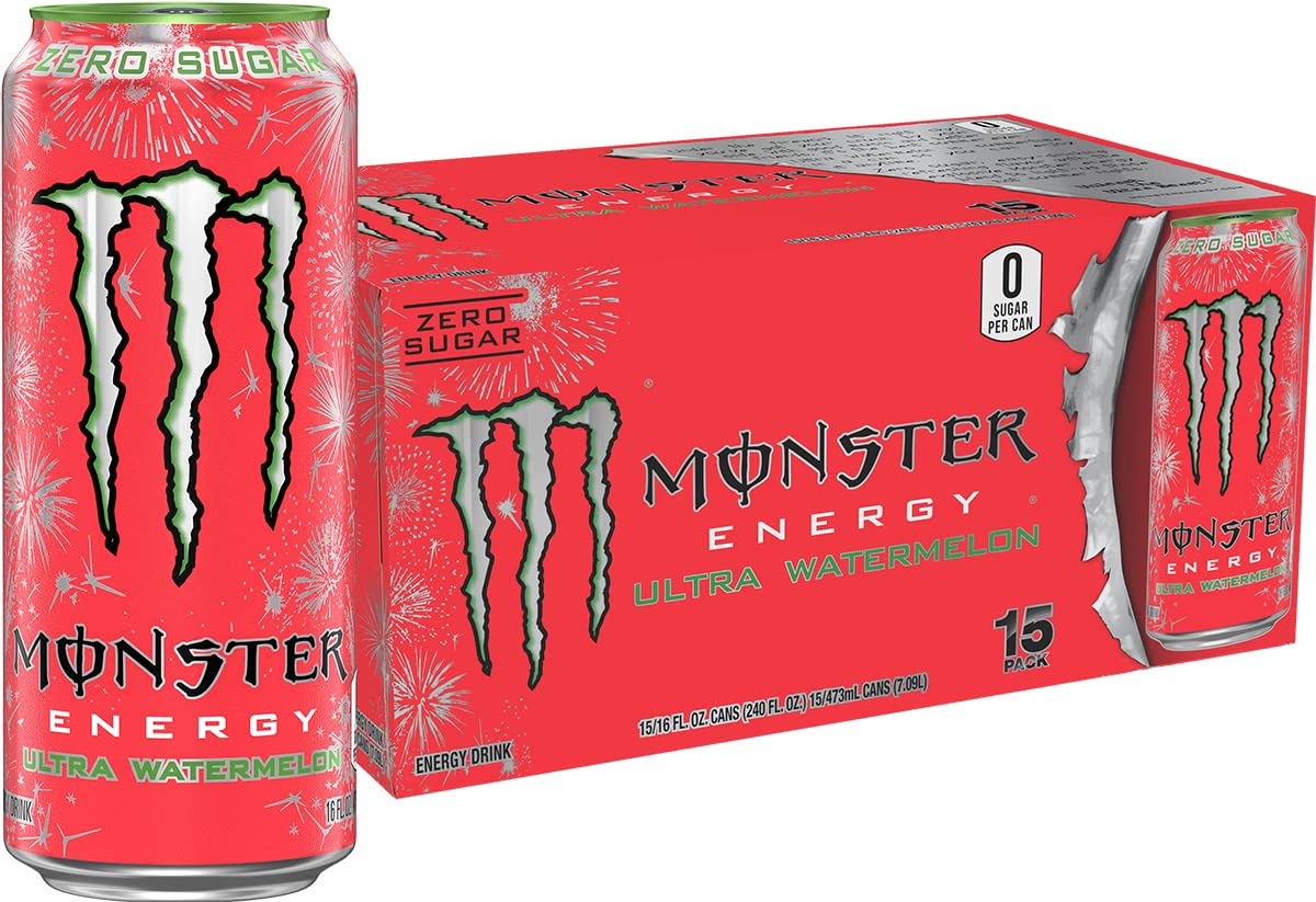 Monster Energy Zero Ultra, Sugar Free Energy Drink, 16 Ounce | Pack of 15