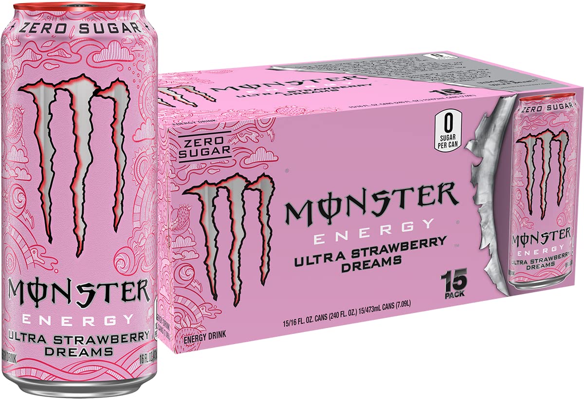 Monster Energy Zero Ultra, Sugar Free Energy Drink, 16 Ounce | Pack of 15