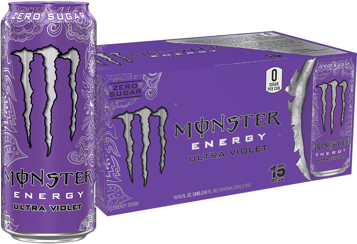 Monster Energy Zero Ultra, Sugar Free Energy Drink, 16 Ounce | Pack of 15
