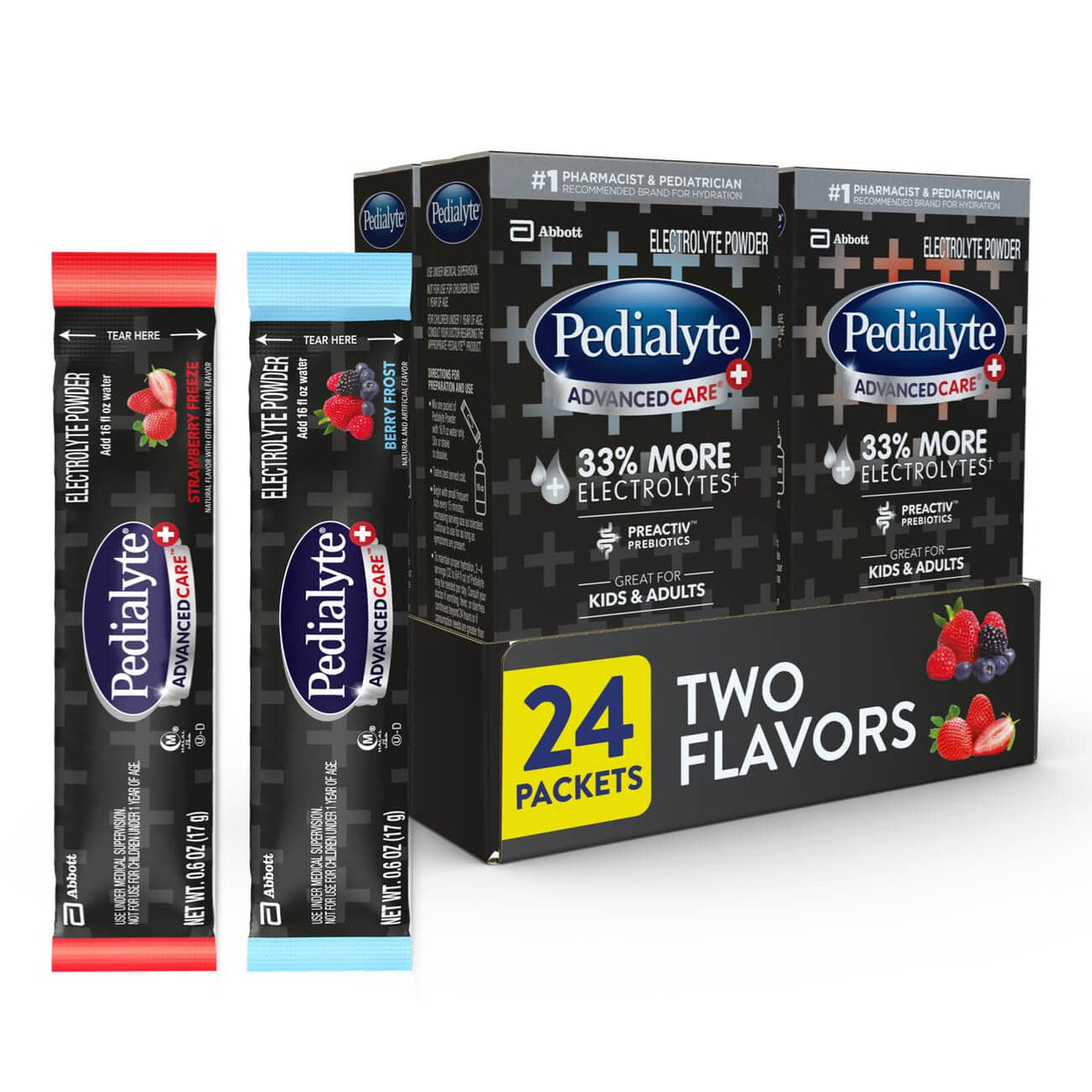Pedialyte AdvancedCare Plus Electrolyte Powder Packets–18ct