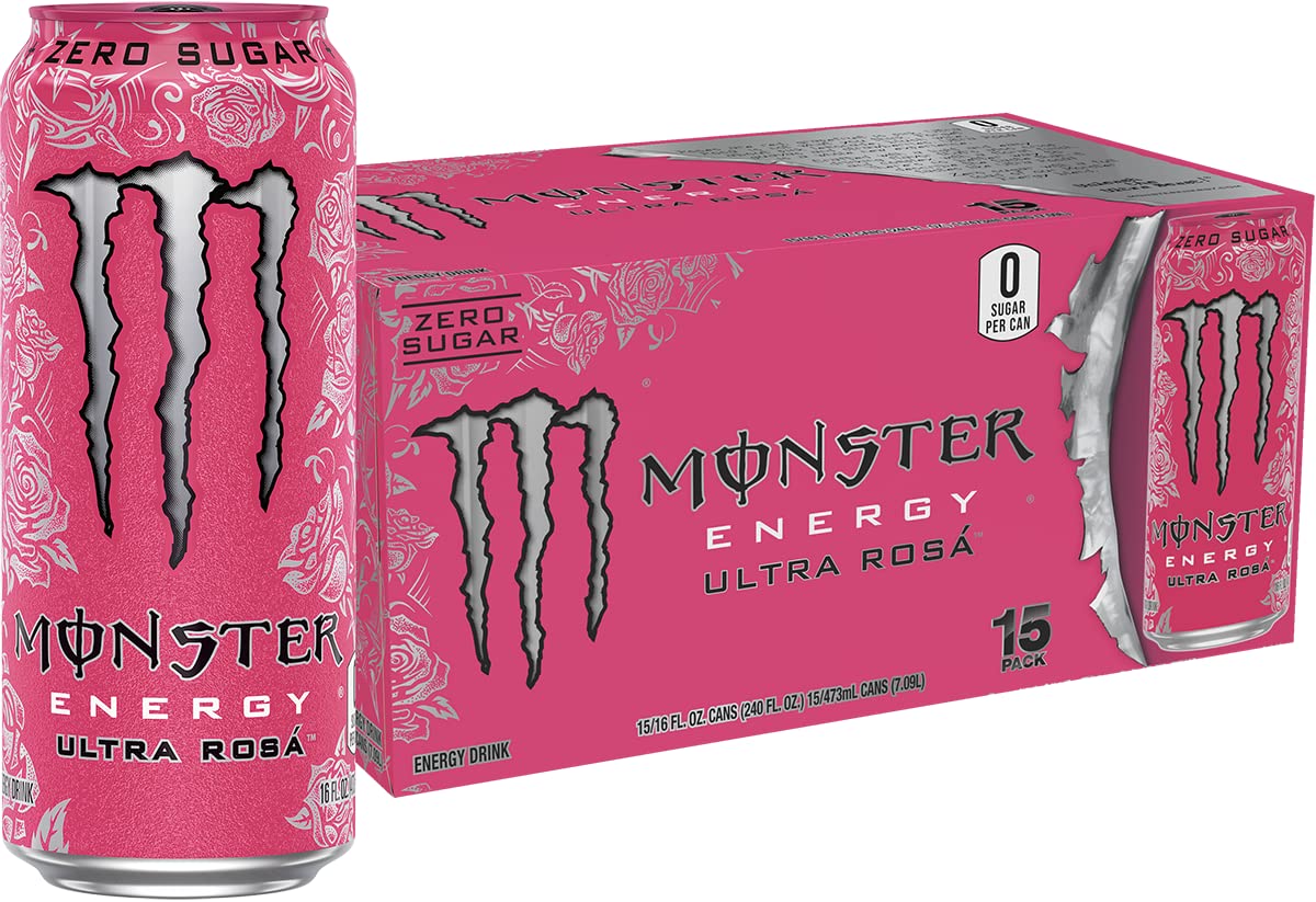 Monster Energy Zero Ultra, Sugar Free Energy Drink, 16 Ounce | Pack of 15