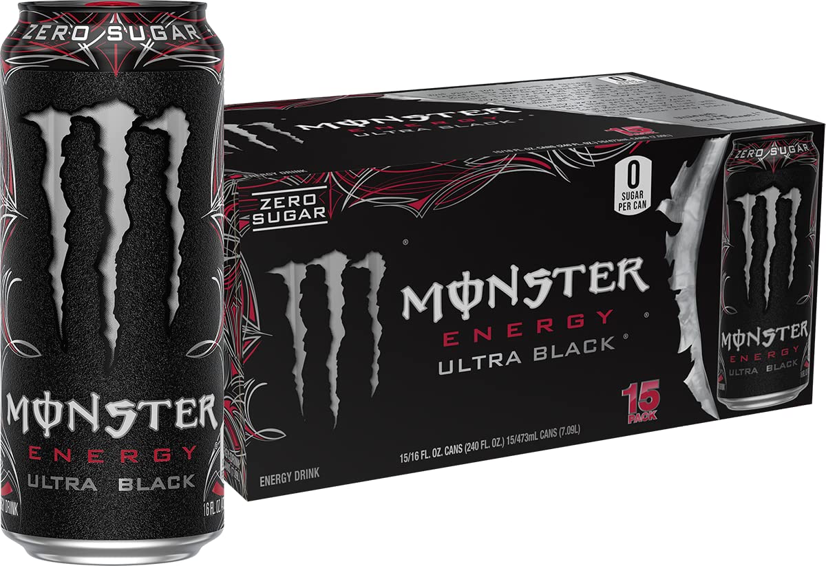 Monster Energy Zero Ultra, Sugar Free Energy Drink, 16 Ounce | Pack of 15