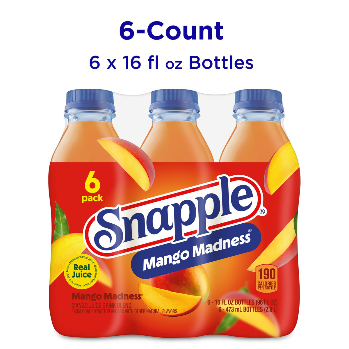 Snapple Kiwi Strawberry Juice Drink, 16 Fl Oz Recycled Plastic Bottle, Pack Of 12, All Natural, No Artificial Flavors Or Sweeteners, Contains 3% Real Juice