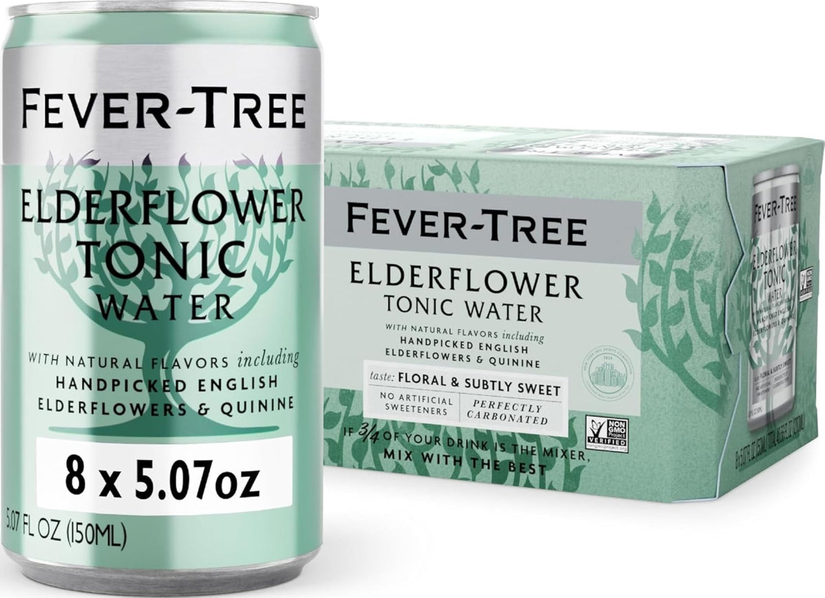 Fever-Tree Tonic Water Mixer, Real Quinine, 24 Pack, 5.1 Fl Oz Cans