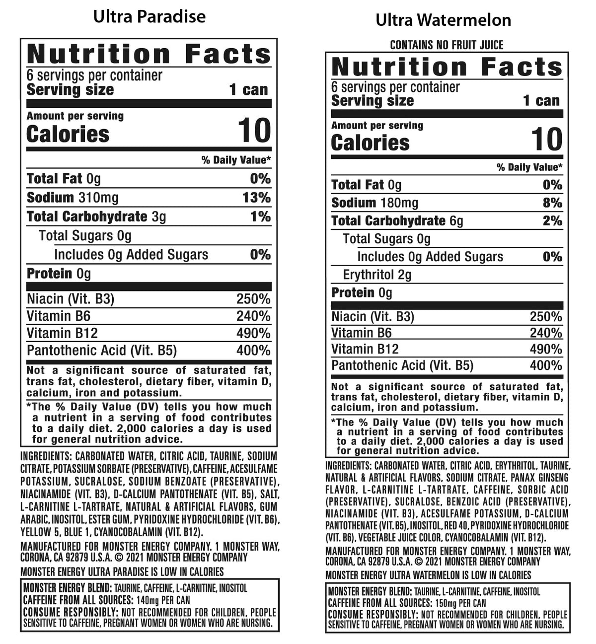 Monster Energy Zero Ultra, Sugar Free Energy Drink, 16 Ounce | Pack of 15