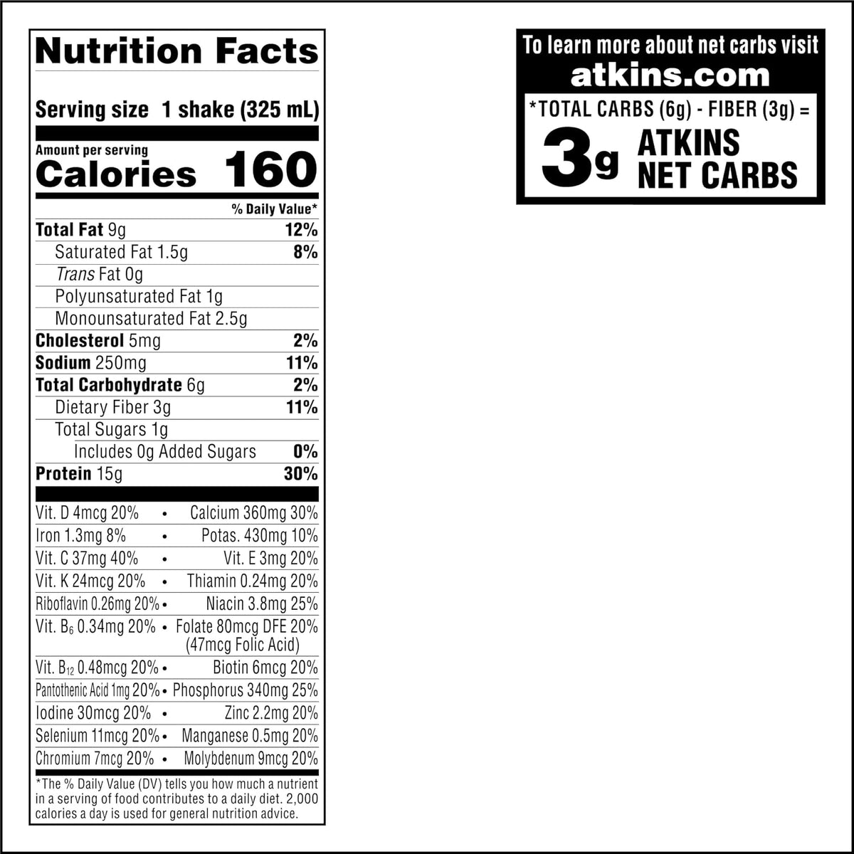 Atkins Protein Shake, Caramel Iced Coffee, 15g Protein | Low Glycemic | 3g Net Carb | 1g Sugar | Pack of 2