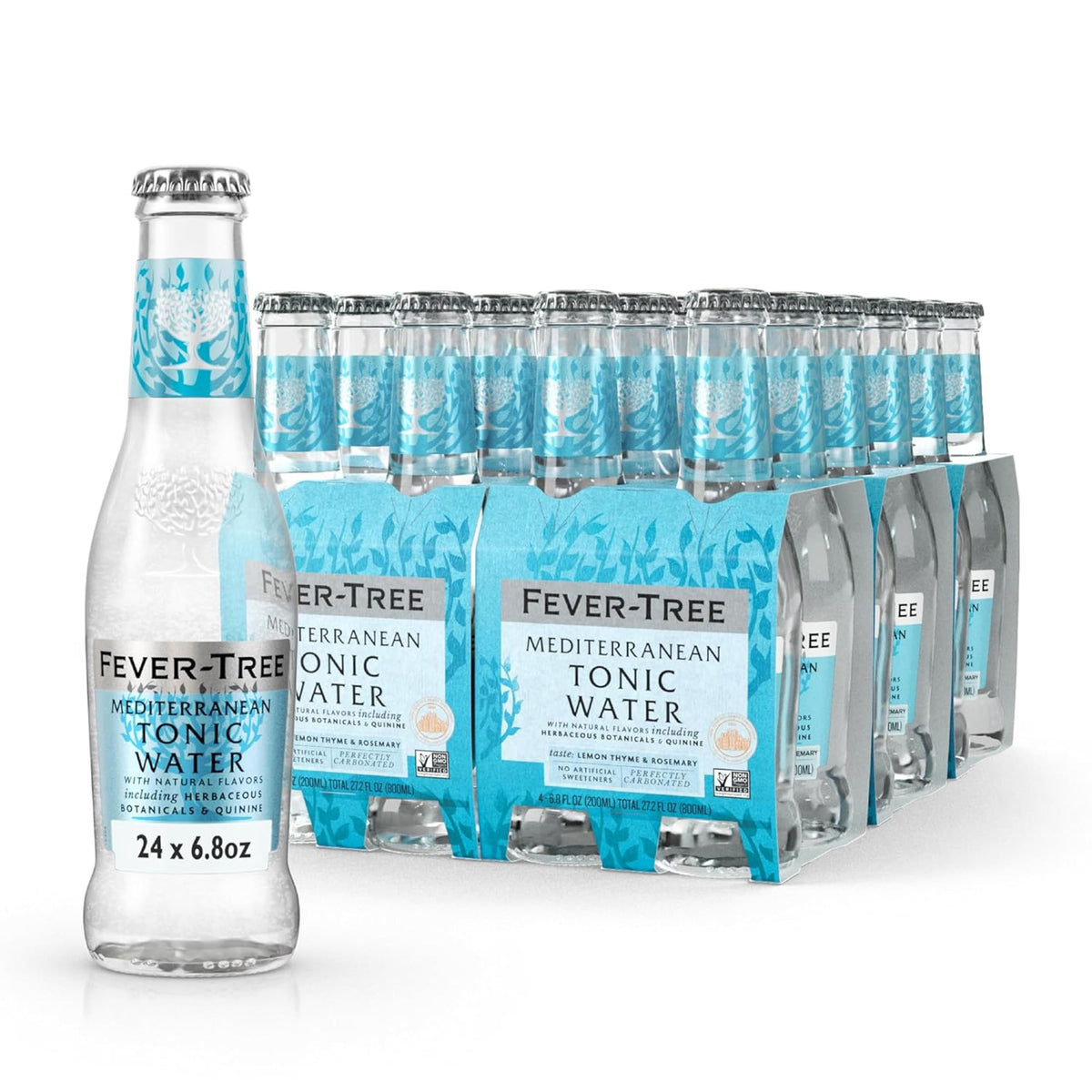 Fever-Tree Tonic Water Mixer, Real Quinine, 24 Pack, 5.1 Fl Oz Cans