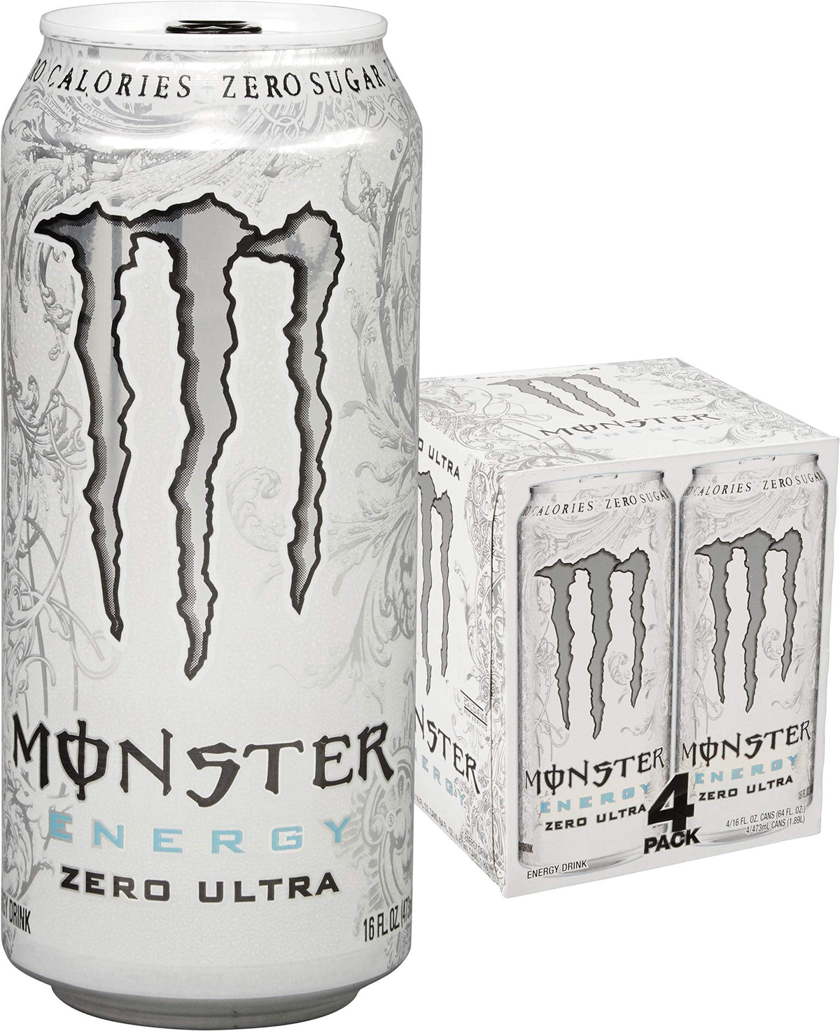Monster Energy Zero Ultra, Sugar Free Energy Drink, 16 Ounce | Pack of 15