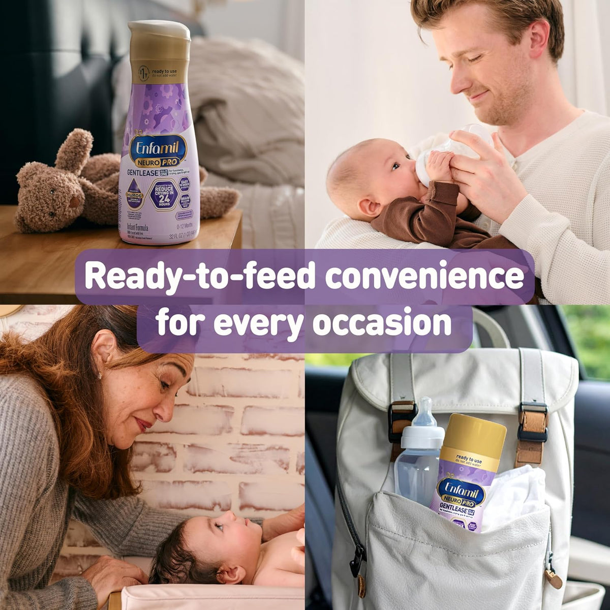 Enfamil NeuroPro Gentlease Ready-to-Feed Baby Formula, 2 Fl Oz, 48 CT