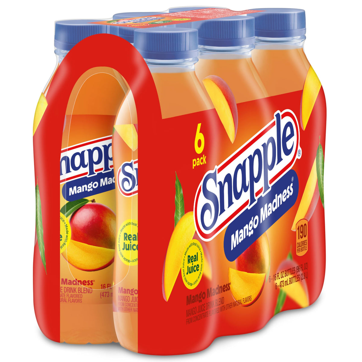 Snapple Kiwi Strawberry Juice Drink, 16 Fl Oz Recycled Plastic Bottle, Pack Of 12, All Natural, No Artificial Flavors Or Sweeteners, Contains 3% Real Juice