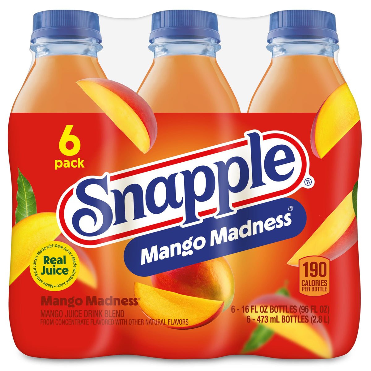 Snapple Kiwi Strawberry Juice Drink, 16 Fl Oz Recycled Plastic Bottle, Pack Of 12, All Natural, No Artificial Flavors Or Sweeteners, Contains 3% Real Juice