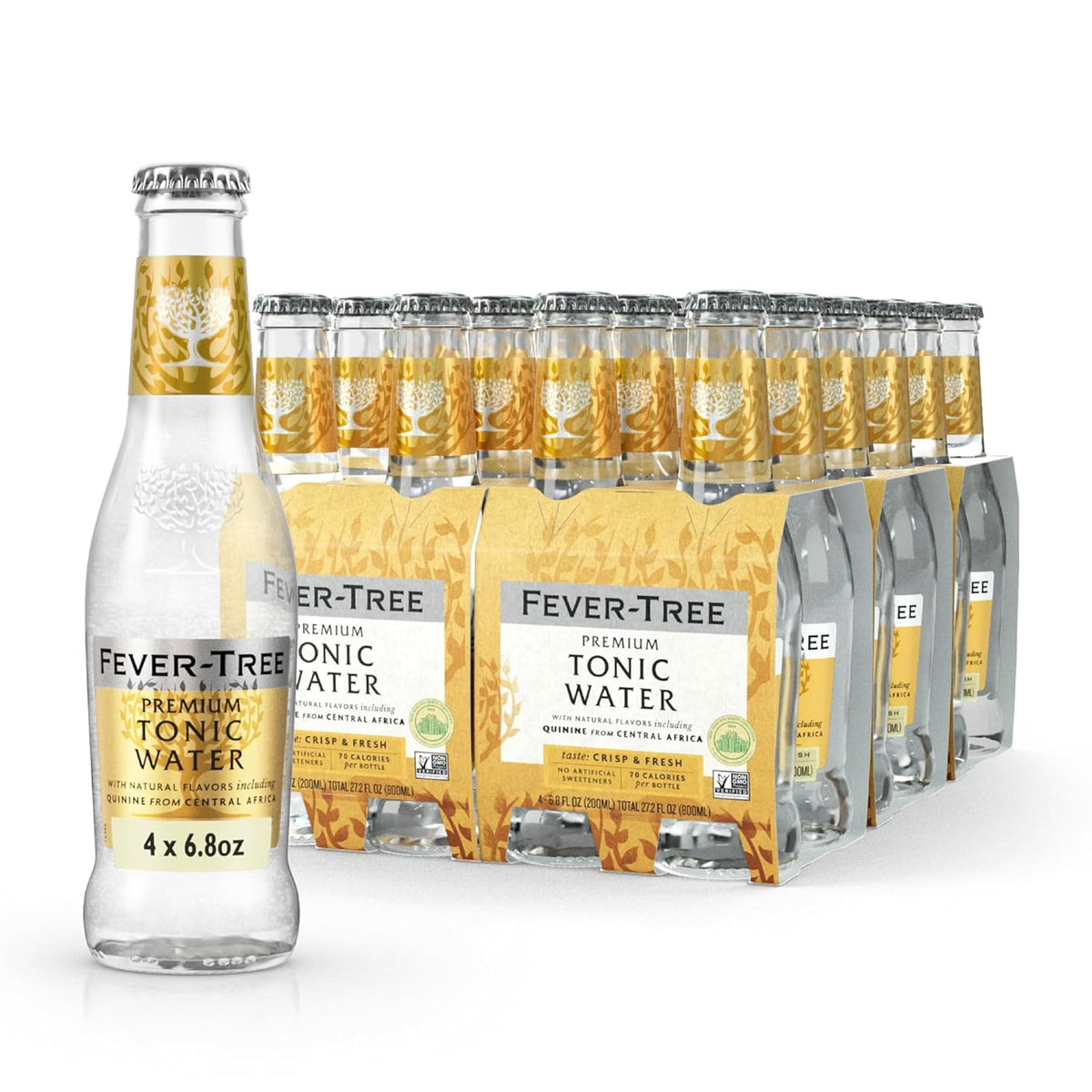 Fever-Tree Tonic Water Mixer, Real Quinine, 24 Pack, 5.1 Fl Oz Cans