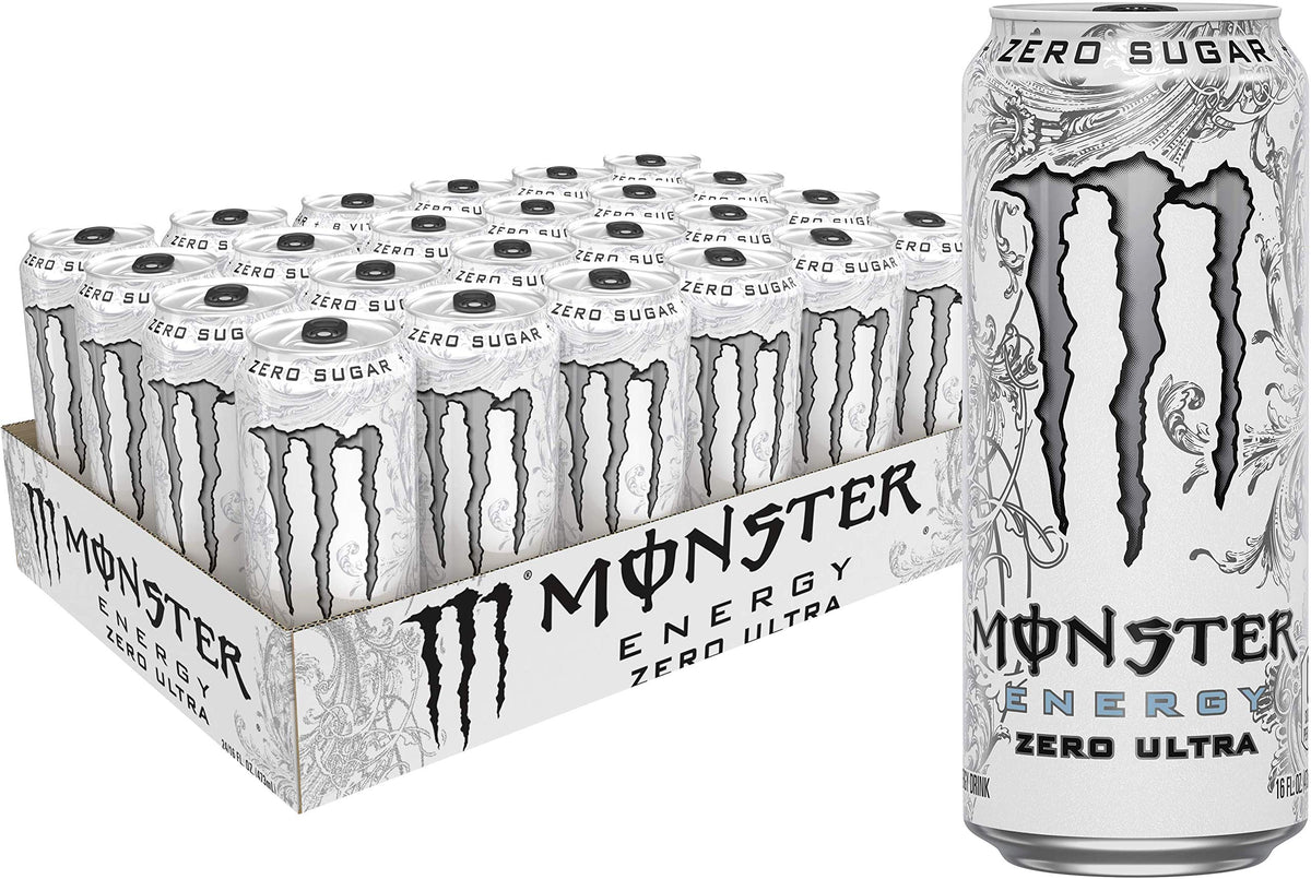 Monster Energy Zero Ultra, Sugar Free Energy Drink, 16 Ounce | Pack of 15
