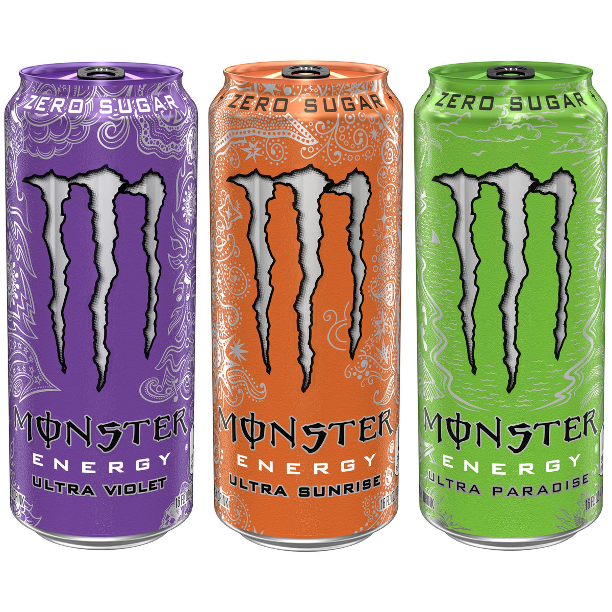 Monster Energy Zero Ultra, Sugar Free Energy Drink, 16 Ounce | Pack of 15